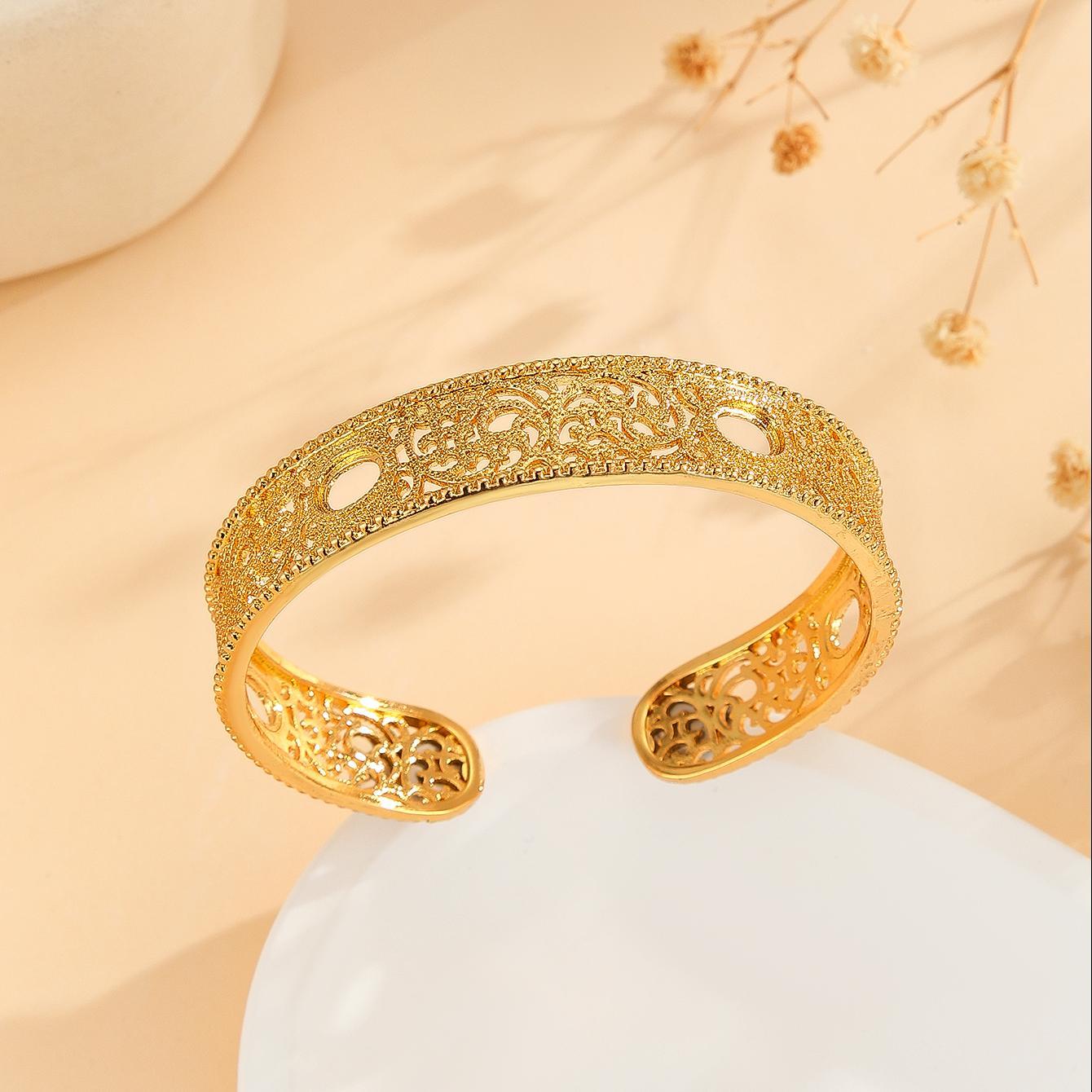 1pcs Luxury Style Gold Bracelet Hollowed